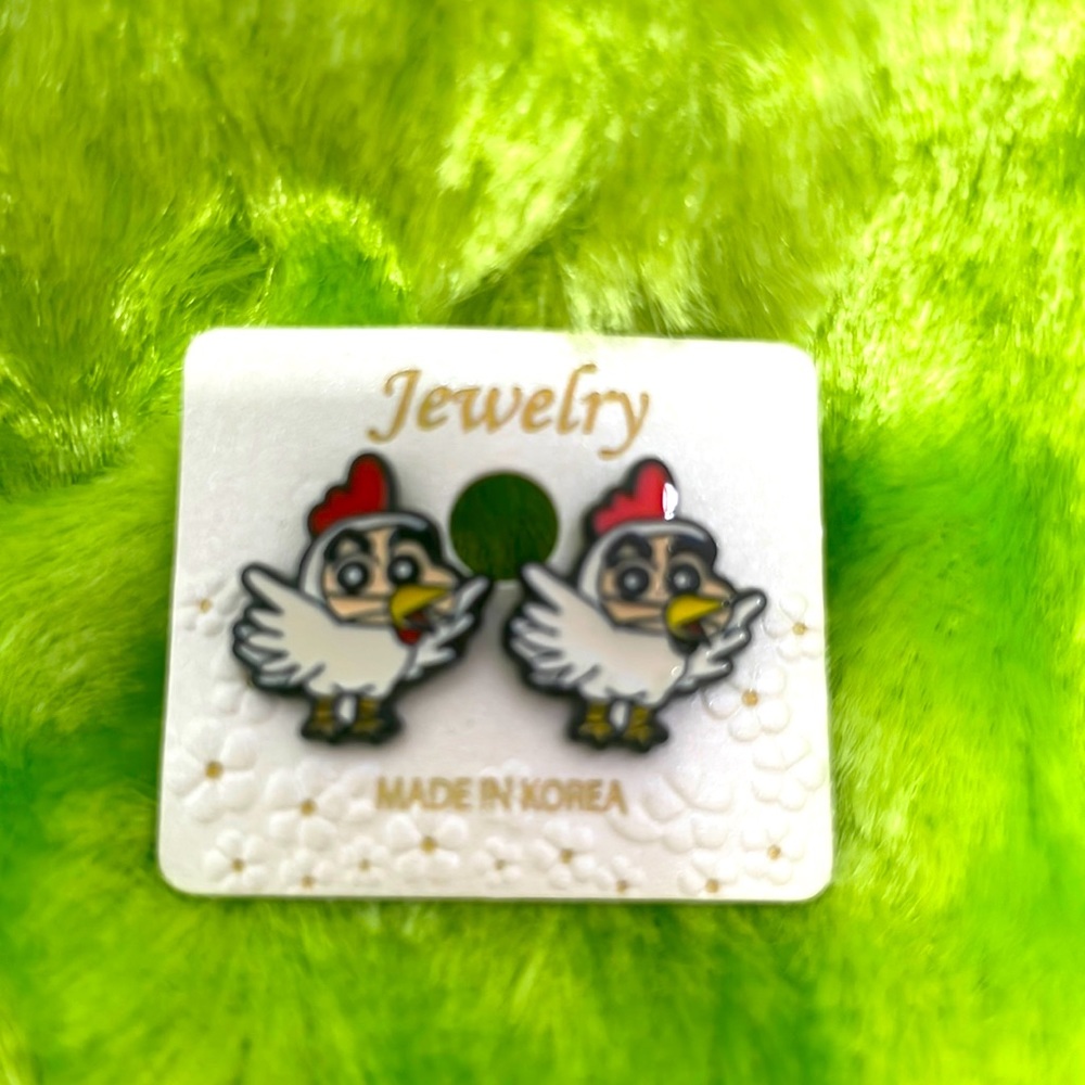 Korean chicken earrings